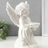 Статуэтка "Ангелочек сидячий с чашей" 33х21х17,5 см