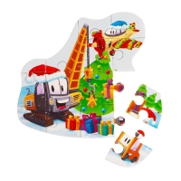 Деревянный пазл &laquo;Новый год! Машинки&raquo;