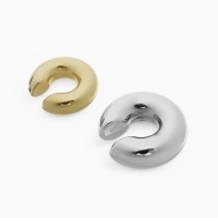 Серьги &laquo;Каффы&raquo; набор 2 шт, бублики, цвет золото с серебром