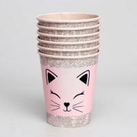 Набор бумажной посуды одноразовый Кошечка&raquo;
