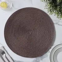 Салфетка сервировочная на стол Доляна &laquo;Лофт&raquo;, d=38 см, цвет кофейный
