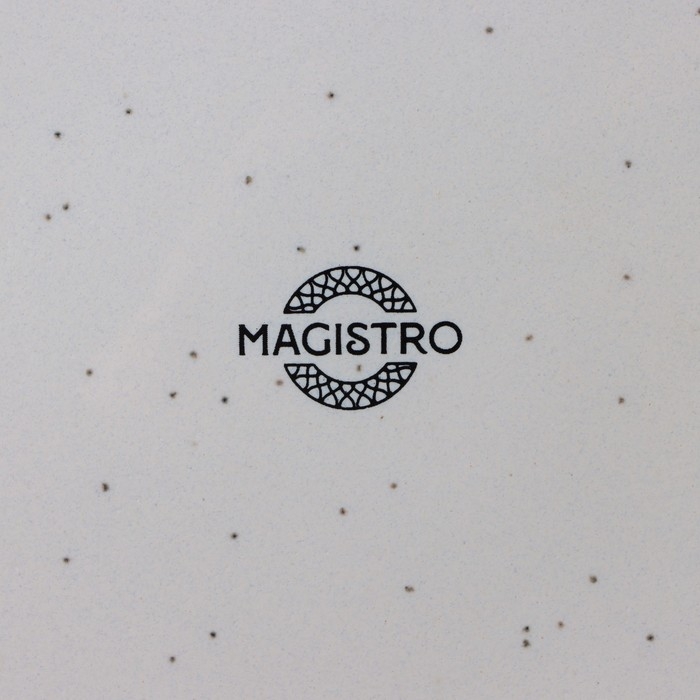 Тарелка фарфоровая десертная Magistro Urban, d=17 см, цвет белый в крапинку