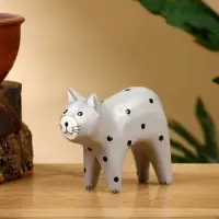 Набор сувенирный &laquo;Кошки&raquo;, h=9 см, h=8 см, h=6.5 см, дерево, серый