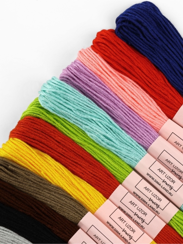 Набор ниток мулине, №3/4, 8 &plusmn; 1 м, 24 шт