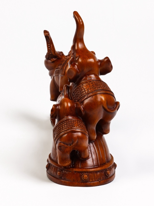 Подставка для бутылки "Два слона" под дерево, 36х10х25см