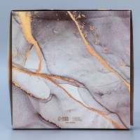 Кондитерская упаковка, коробка с ламинацией &laquo;Мрамор&raquo;, 20 х 20 х 4 см