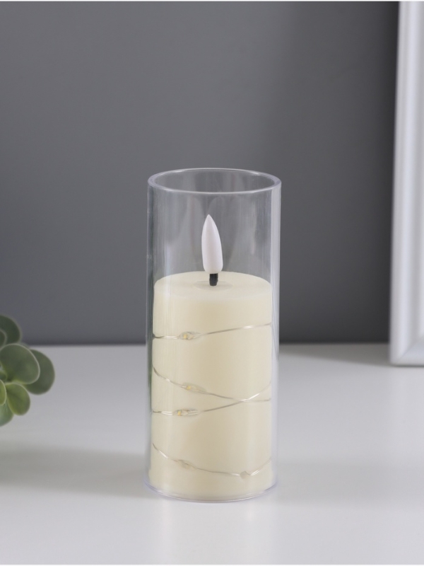 Ночник свеча Ночник свеча "Романтик" LED 3xLR44 5,5х5,5х12,,5см