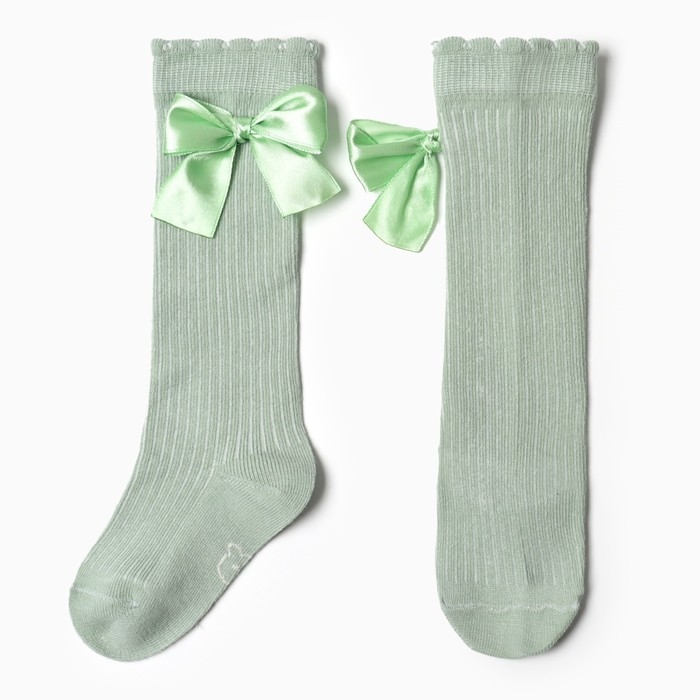 Гольфы Крошка Я &laquo;Бантик&raquo; 10-12 см, зеленый