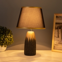 Лампа настольная "Анеле" 1х40Вт Е14 черный/золото 22х22х38см