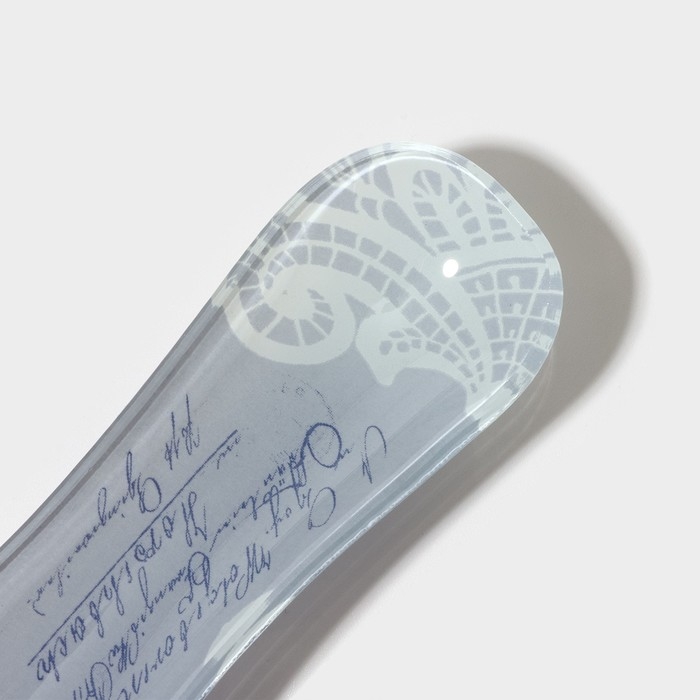 Подставка под ложку Доляна &laquo;Лаванда&raquo;, 23,5&times;8,3 см, стекло