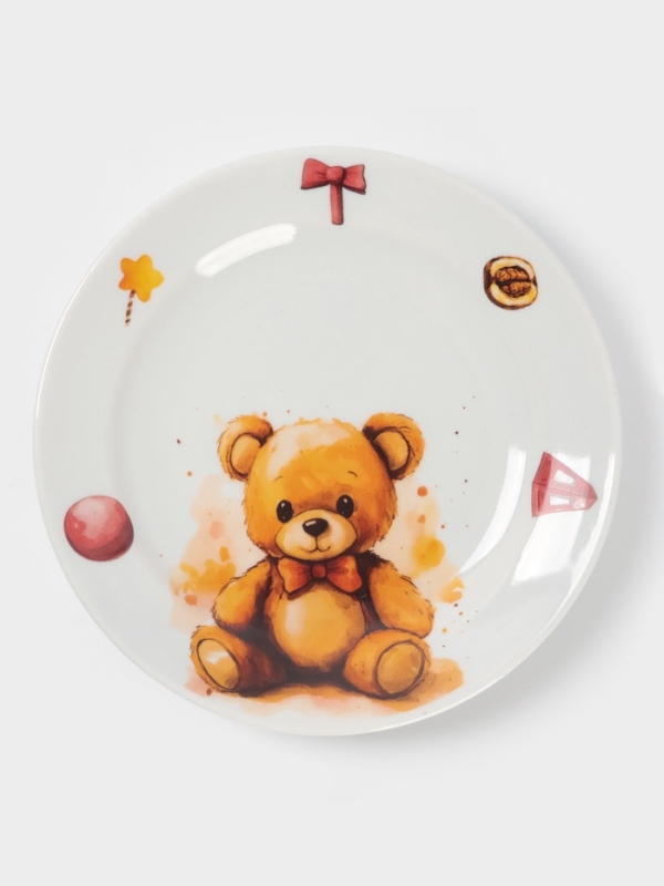 Тарелка мелкая диам. 175 мм Гладкий край Мишутка