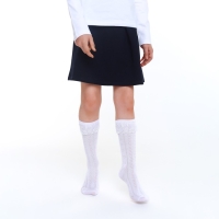 Гольфы детские ажурные с рюшей, цвет белый, размер 18