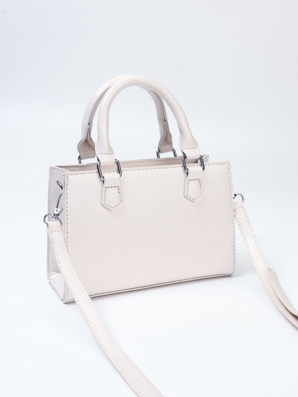 Сумка женская, 20*8*14, отд на молнии, длин ремень, белый