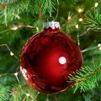 Елочный шар Finery Gloss, 10 см, глянцевый красный