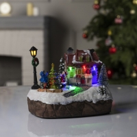 Светодиодная фигура &laquo;Дети во дворе&raquo; 17.5 &times; 13 &times; 10 см, полистоун, батарейки ААх3 (не в комплекте), свечение мульти