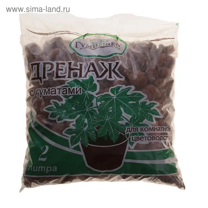 Дренаж &laquo;Гумимакс&raquo; для комнатного цветоводства с гуматами, 2 л