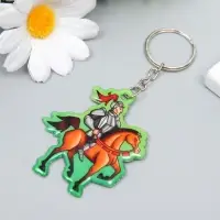 Брелок для ключей на кольце &laquo;Рыцарь на коне&raquo;, мягкий ПВХ, 6&times;5 см