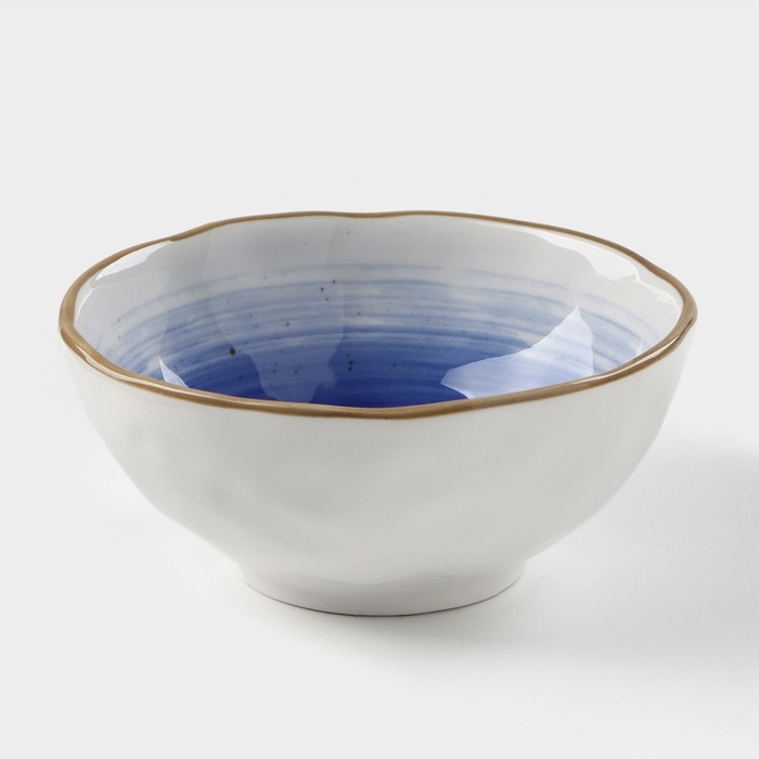 Миска фарфоровая Доляна &laquo;Космос&raquo;, 370 мл, d=13,1 см, цвет синий