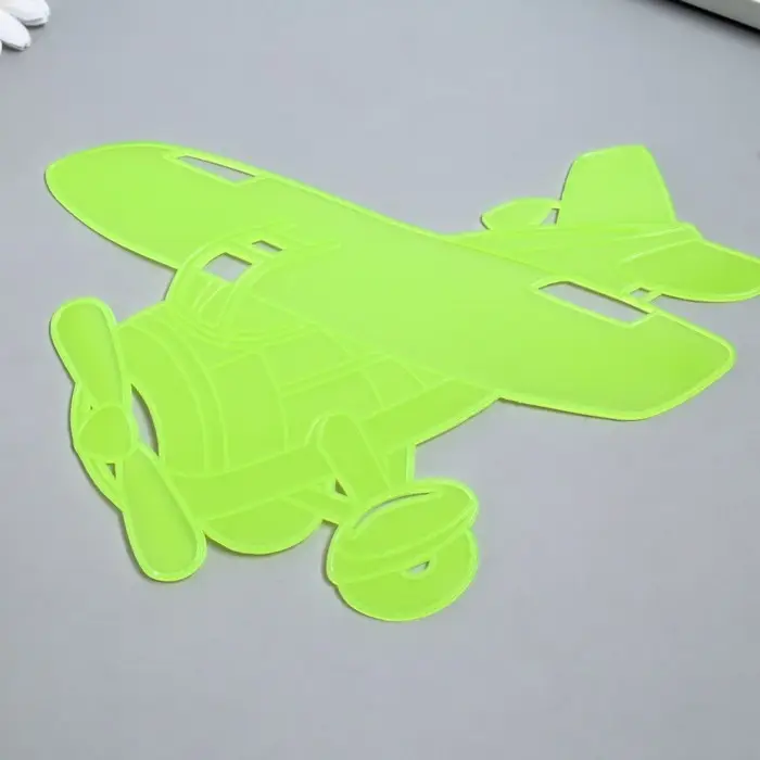 Наклейка интерьерная фосфорная &laquo;Самолёт&raquo;, с клеевыми подушечками, 29.5&times;25 см, МИКС