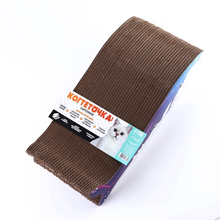 Когтеточка из картона с кошачьей мятой «Кит», 45 см х 20 см х 9 см Когтеточка из картона с кошачьей мятой «Кит», 45 см х 20 см х 9 см