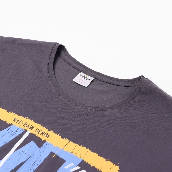 Футболка мужская, цвет тёмно-серый, р-р 54