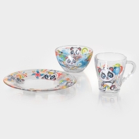 Набор для завтрака "Давай поиграем" (салатник+тарелка+кружка для чая)