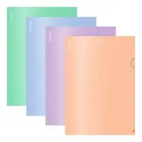 Папка-уголок А4, 180 мкм, ErichKrause "Matt Pastel Bloom", непрозрачный, тиснение "песок", микс