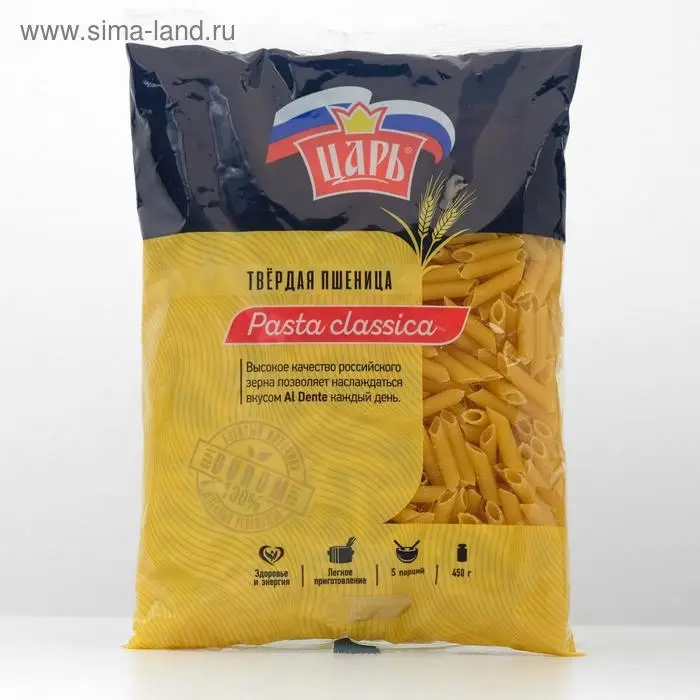 Макароны &laquo;Царь. Перья&raquo; группа А, высшей сорт, 400 г