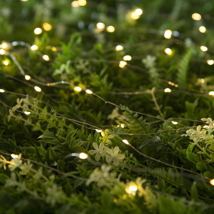 Гирлянда «Нить» 20 м роса, IP44, серебристая нить, 200 LED, свечение тёплое белое, 2 режима, солнечная батарея Гирлянда «Нить» 20 м роса, IP44, серебристая нить, 200 LED, свечение тёплое белое, 2 режима, солнечная батарея