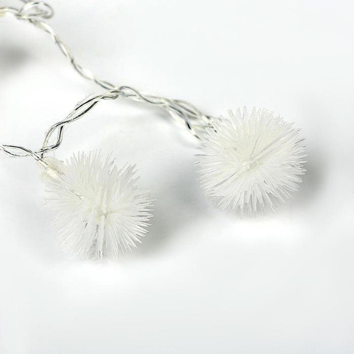 Гирлянда &laquo;Занавес&raquo; 2 &times; 1.5 м с насадками &laquo;Ёжики&raquo;, IP20, прозрачная нить, 360 LED, свечение мульти, 8 режимов, 220 В