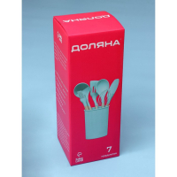 Набор кухонных принадлежностей Доляна &laquo;Лиам&raquo;, 7 предметов, 33&times;12,5&times;12,5 см, цвет чёрный