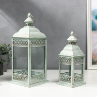 Подсвечник металл "Сказка Махараджи" набор 2 шт 27х11х11 38х15х15 см Подсвечник металл "Сказка Махараджи" набор 2 шт 27х11х11 38х15х15 см