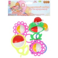 Набор погремушек &laquo;Ладушки&raquo;, 4шт, цвет МИКС, Аэлита