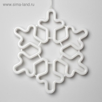 Светодиодная фигура &laquo;Снежинка&raquo; 30 см, пластик, 220 В, свечение белое