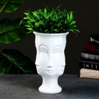 Кашпо - органайзер &laquo;Аделия&raquo; на ножке, белое, 1л/ 23х13см