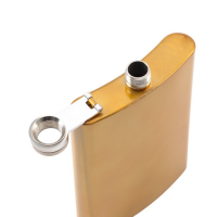 Подарочный набор 6 в 1: фляжка 270 мл, воронка, 4 рюмки, золотой 18 х 24 см