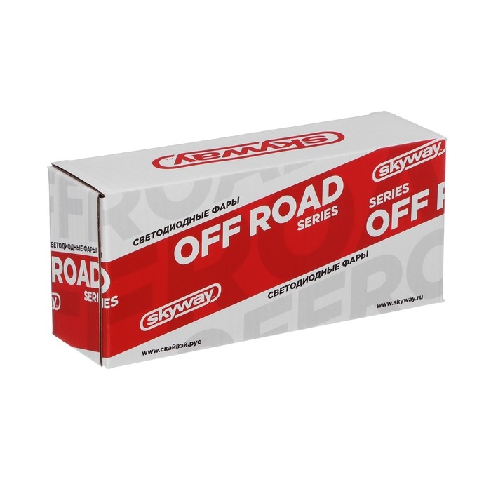 Фара светодиодная Skyway OFF ROAD, прямоугольная, 12 В/24 В, 18 Вт, 6000 K, 6 диодов, 152x40мм