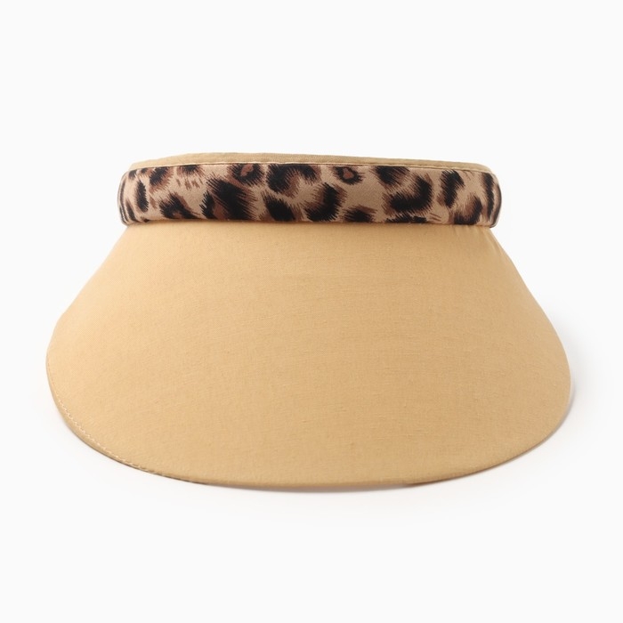 Козырёк женский MINAKU "Leopard" цвет коричневый, р-р  56-58