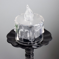 Ночник "Свеча на подставке" LED 0,5Вт от батареек 3хLR44 черный 6х6х14,5 см RISALUX Ночник "Свеча на подставке" LED 0,5Вт от батареек 3хLR44 черный 6х6х14,5 см RISALUX