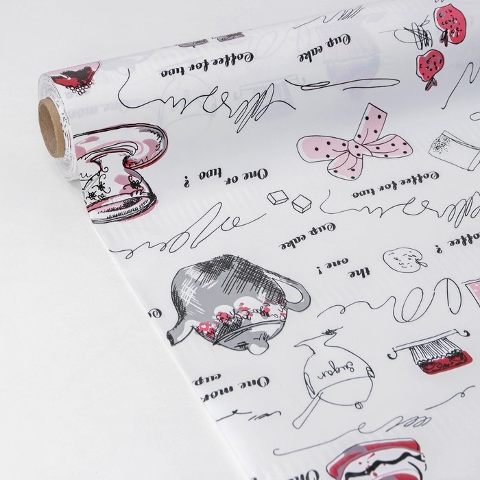 Клеёнка на стол Доляна &laquo;Чай&raquo;, на нетканой основе, ширина 137 см, толщина 0,2 мм, рулон 20 м