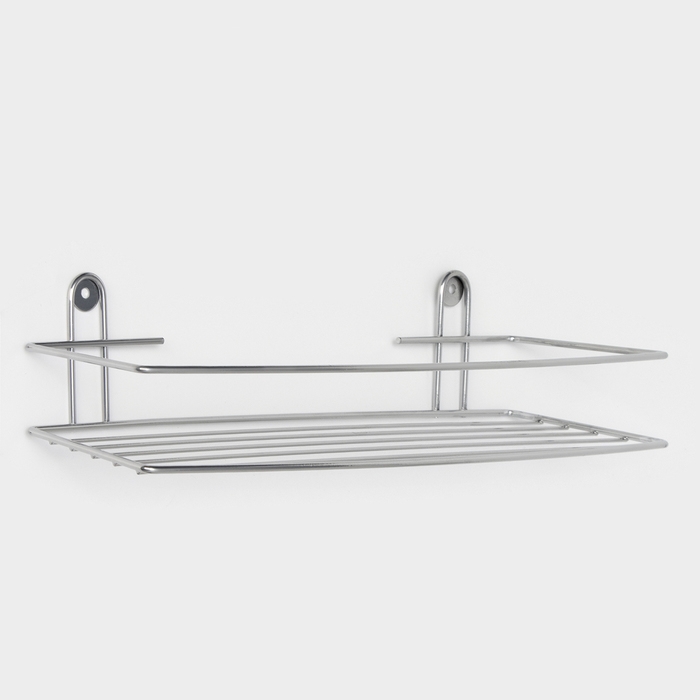 Полка для ванной прямая, 34&times;11,5&times;4,5 см, цвет хром