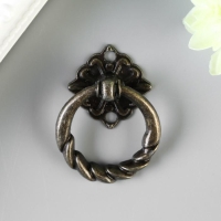 Ручка для шкатулки металл "Молоточек косичка" бронза набор 2 шт 841 4х3 см Ручка для шкатулки металл "Молоточек косичка" бронза набор 2 шт 841 4х3 см