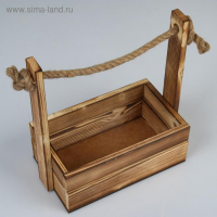 Набор кашпо деревянных 3 в 1 (30.5&times;18.5&times;35; 25.5&times;15&times;30; 20&times;12&times;23) "Аром", обожженный