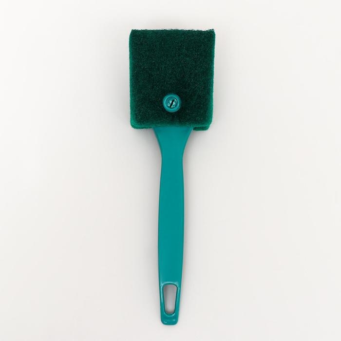 Скребок для аквариума двусторонний, 23 см, зелёный