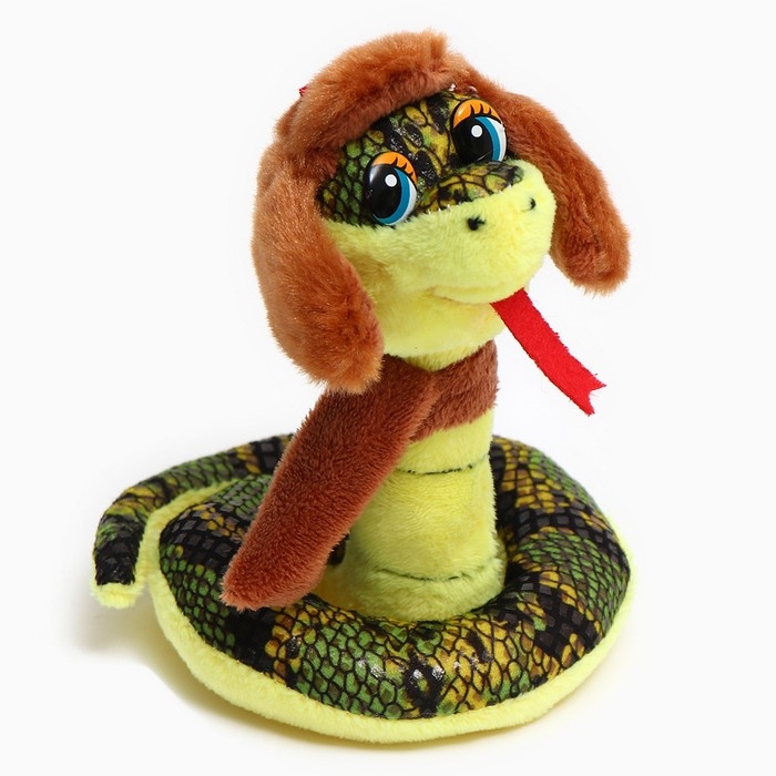 Мягкая игрушка &laquo;Змея&raquo;, 10 см, цвет коричневый