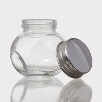 Банка стеклянная для хранения сыпучих продуктов Доляна &laquo;Мини&raquo;, 70 мл, 3,7&times;5,4 см, с металлической крышкой