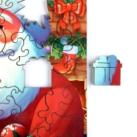 Пазл деревянный фигурный на новый год «Любимый новогодний волшебник», 54 элементов Пазл деревянный фигурный на новый год «Любимый новогодний волшебник», 54 элементов