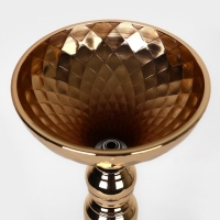 Подсвечник металл на 1 свечу &laquo;Ричард&raquo; цвет золото 12.5 х 12.5 х 37.5 см