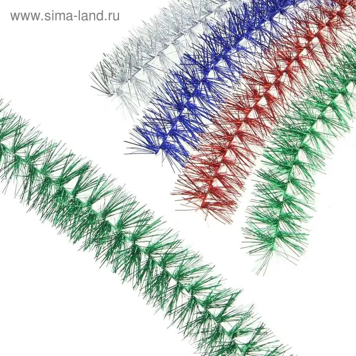 Мишура новогодняя &laquo;Ёжик&raquo; d-3,5 см, L-200 см, МИКС
