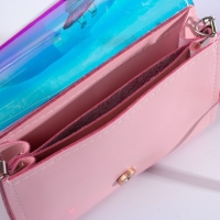 Сумка детская для девочки "Зайка в юбочке", на клапане, цвет сиреневый